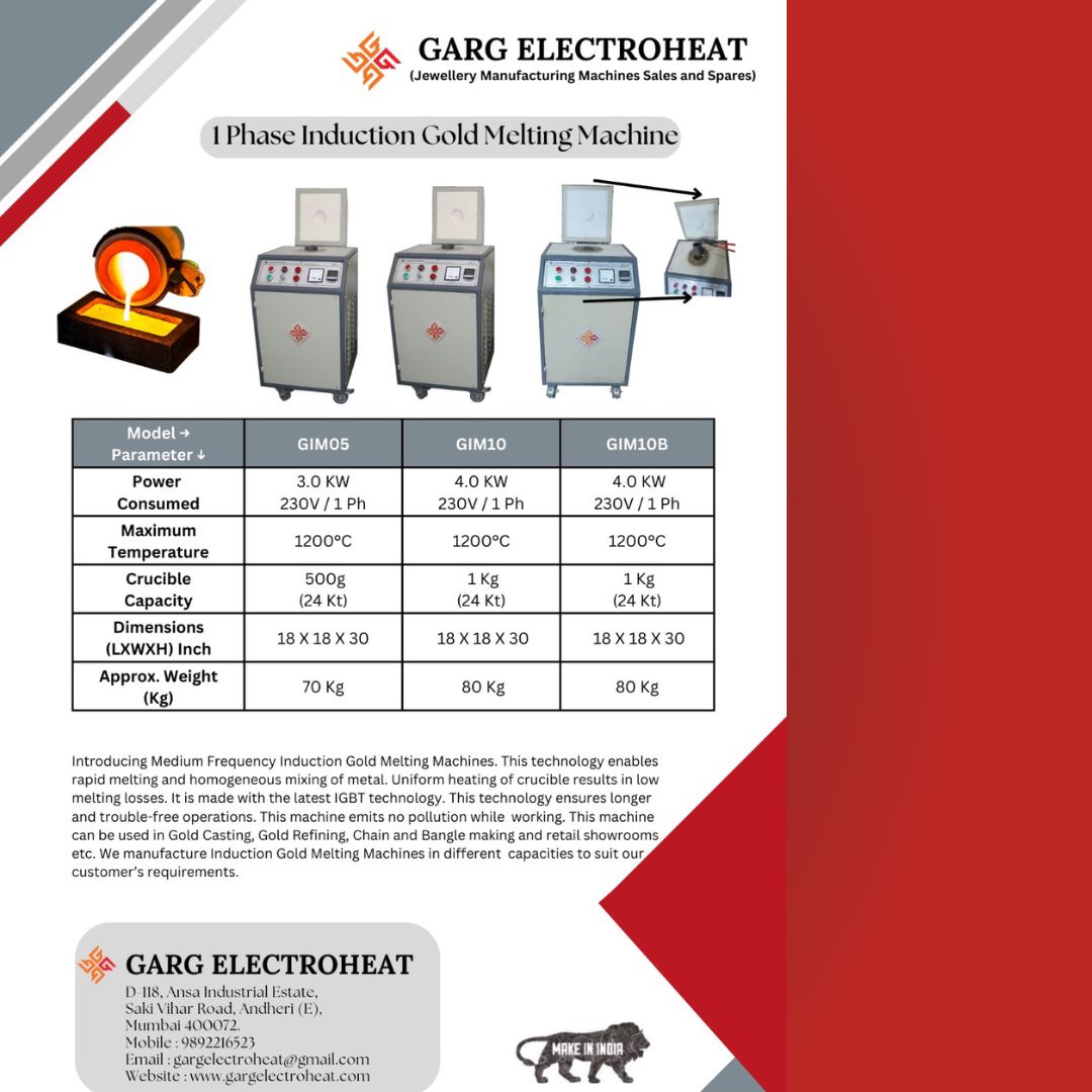 1 Phase Induction Gold Melting Machine thumbnail 4